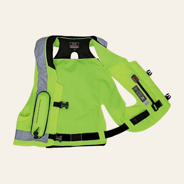 Hit Air MLV2 with Back Padding - Hi Vis Yellow - FREE AIR WAISTCOAT with every order. Worth £39.99 - Equisafety