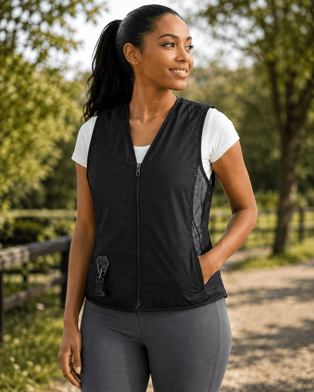 Hit Air VH Advantage Horse Riding Air Jacket - Black - with a FREE Hi Vis Waistcoat worth £39.99 - Equisafety
