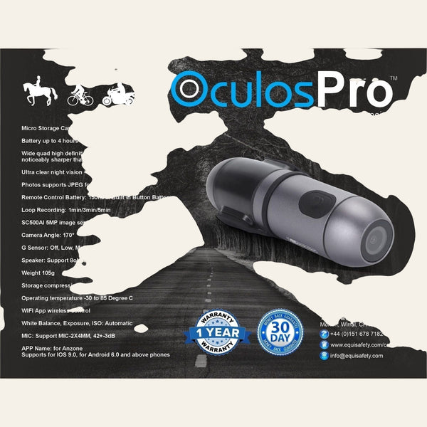 Horse Riding Helmet Camera OculosPro 2K 2 - way - OUT OF STOCK - Equisafety