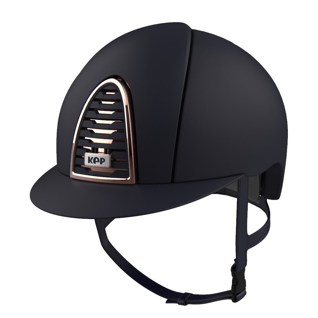 Kep Cromo 2.0 Jockey - Riding Hat - Textile Blue/Rose Gold - Equisafety