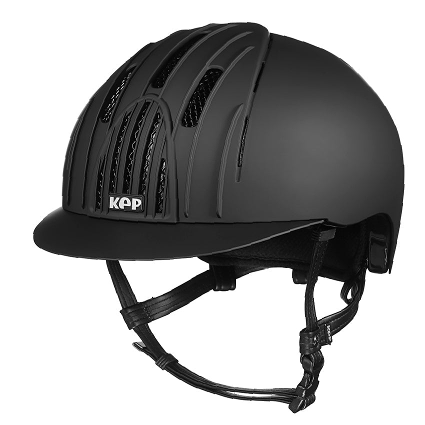 Kep E - Light Jockey - Riding Hat - Black/Black Mesh - Equisafety