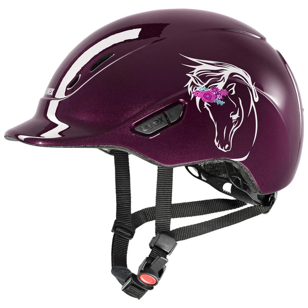 Uvex Kidoxx Dekor Riding Hat - Burgundy