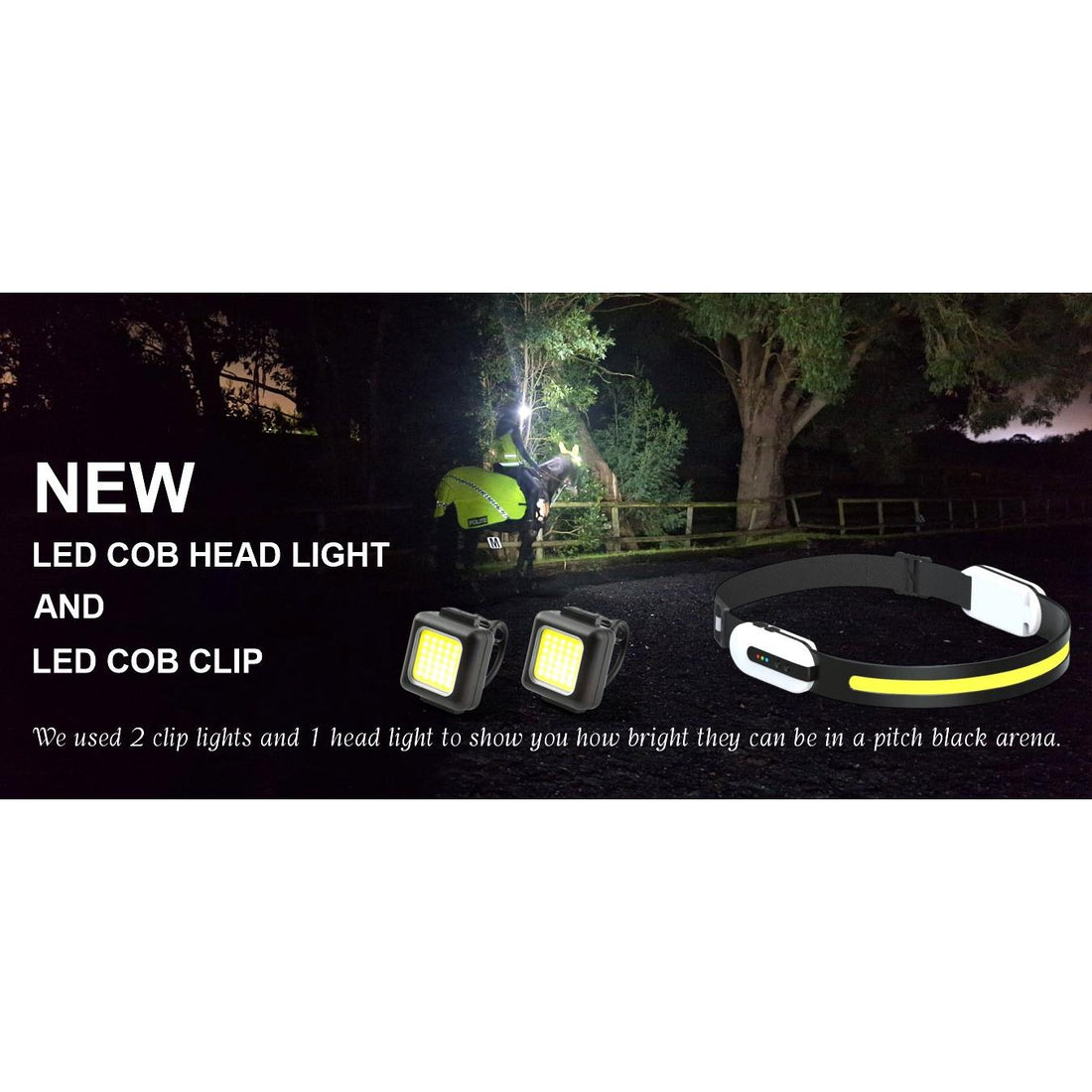 LED COB Light - For Stirrup leather or Rider Boot. - Equisafety