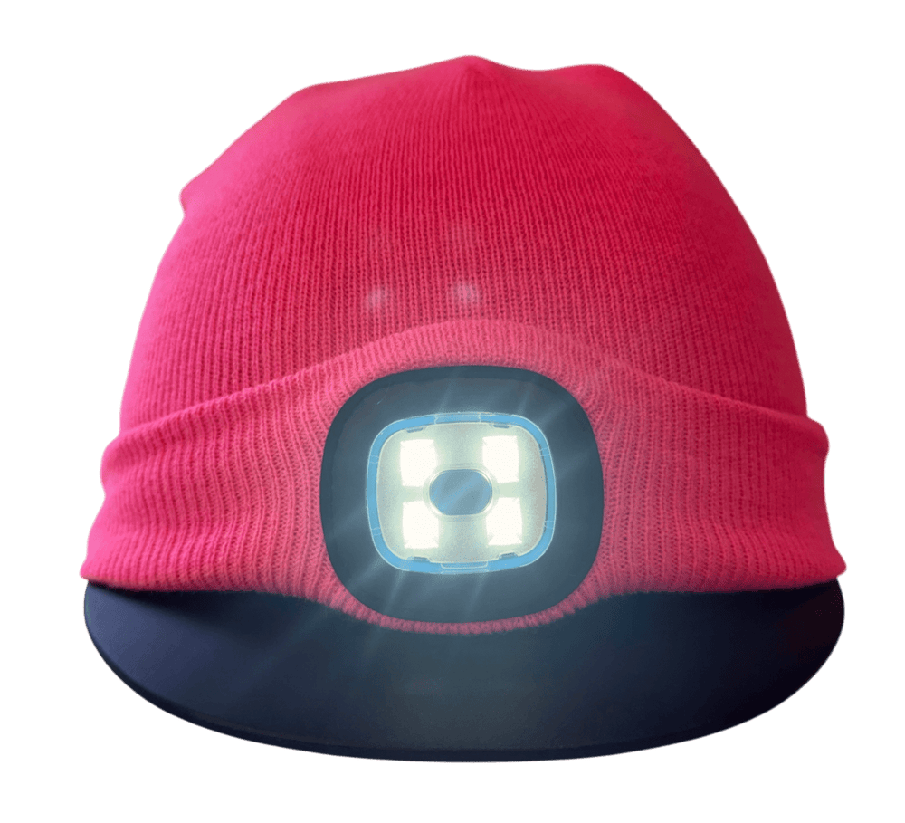 Hi Vis Yellow LED Soft Knitted Beanie Hat - Equisafety