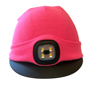 Light Pink LED Soft Knitted Beanie Hat - Equisafety