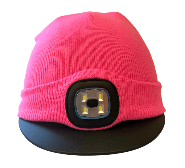 Light Pink LED Soft Knitted Beanie Hat - Equisafety