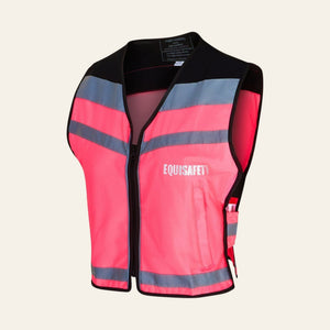 Equisafety multi colour reflective vest pinkyellow