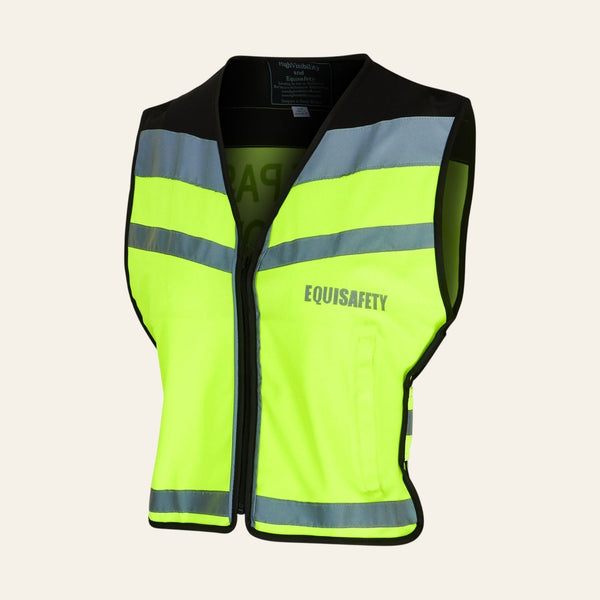 Equisafety multi colour reflective vest pinkyellow