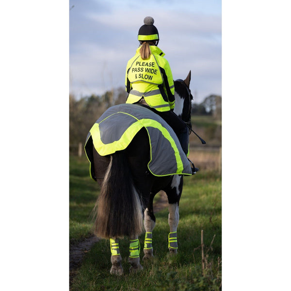 Equisafety multi colour reflective vest pinkyellow
