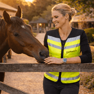 Equisafety multi colour reflective vest pinkyellow