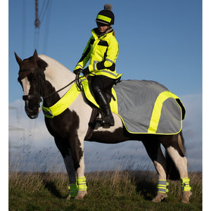 Equisafety multi colour hi vis waistcoat pink yellow