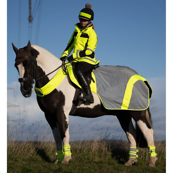 Equisafety multi colour hi vis waistcoat pink yellow