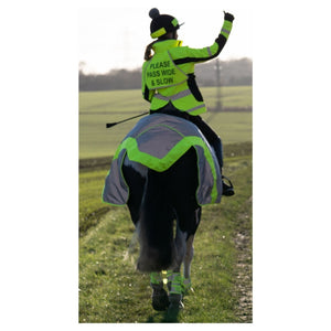 Equisafety multi colour reflective vest pinkyellow