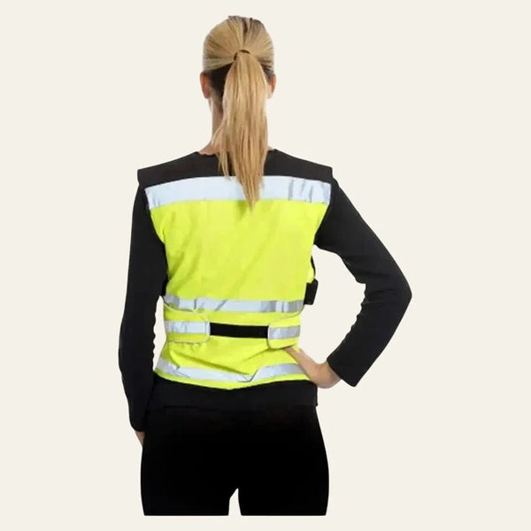 Equisafety multi colour reflective vest pinkyellow