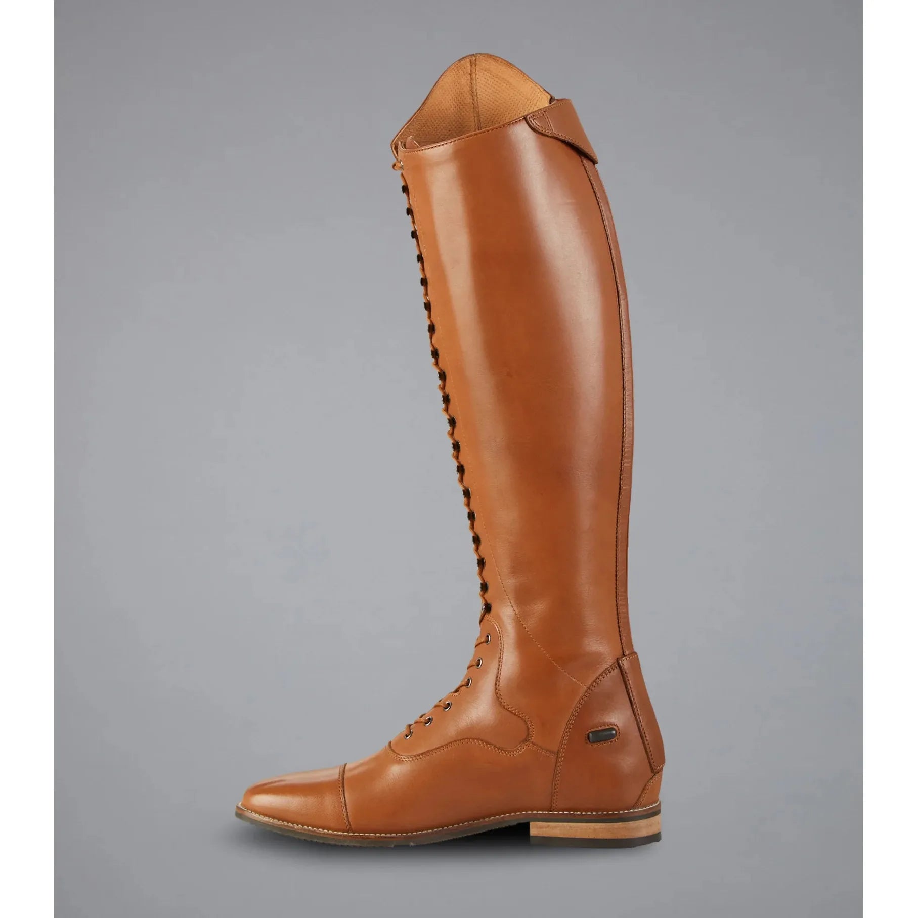 PREMEIR EQUINE Maurizia Ladies Lace Front Tall Leather Riding Boot - Cognac - Equisafety