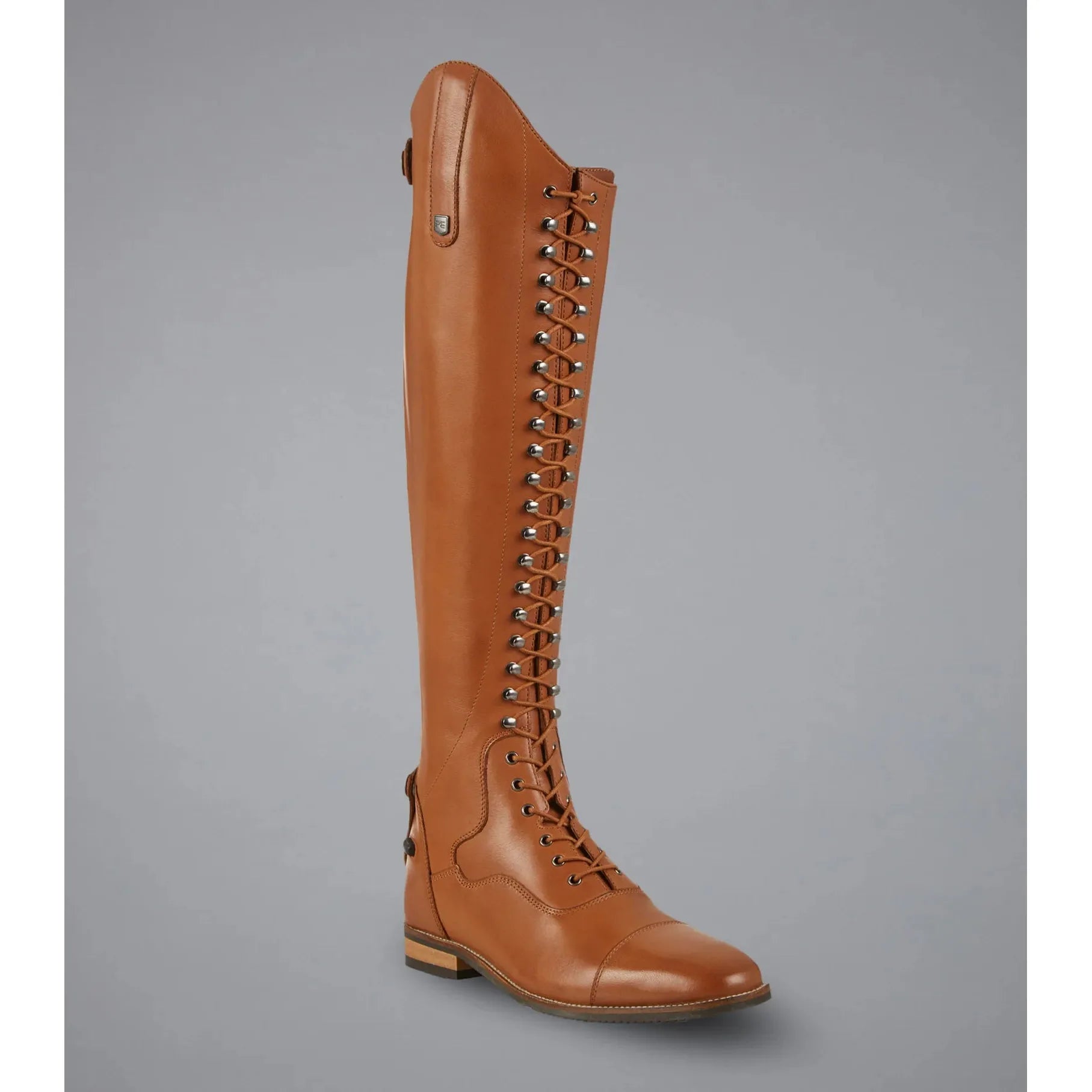 PREMEIR EQUINE Maurizia Ladies Lace Front Tall Leather Riding Boot - Cognac - Equisafety