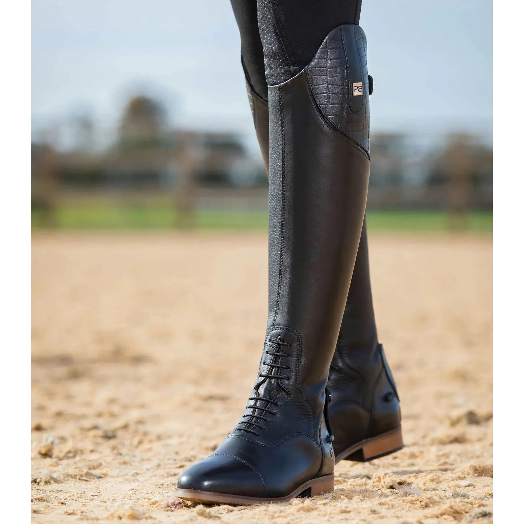 PREMEIR EQUINE Passaggio Ladies Leather Field Tall Riding Boot - BLACK - Equisafety