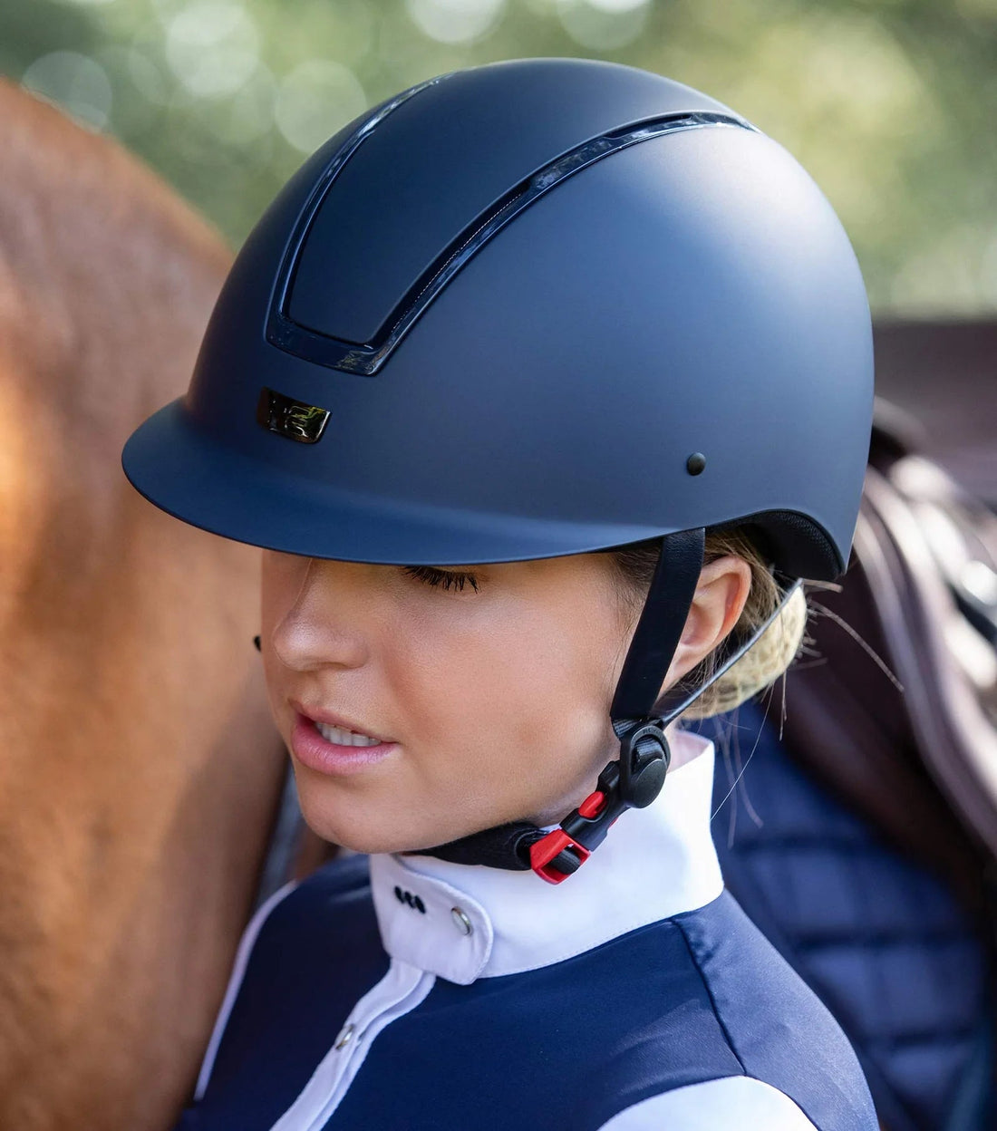 PREMIER EQUINE - Endeavour Horse Riding Helmet Navy - Equisafety