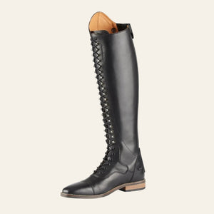 PREMIER EQUINE Maurizia Ladies Lace Front Tall Leather Riding Boot-Black - Equisafety