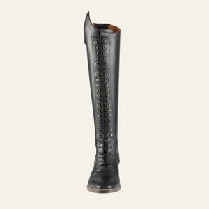 PREMIER EQUINE Maurizia Ladies Lace Front Tall Leather Riding Boot-Black - Equisafety