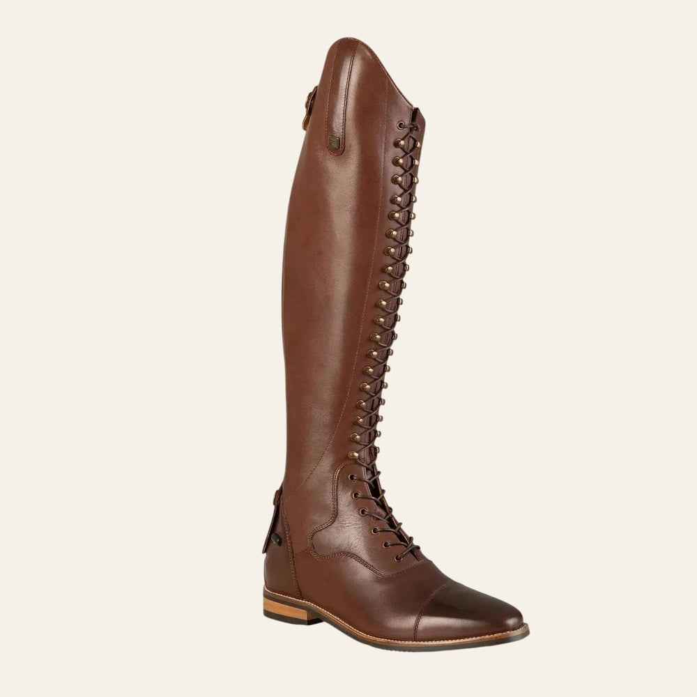 PREMIER EQUINE Maurizia Ladies Lace Front Tall Leather Riding Boot - BROWN - Equisafety