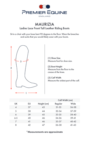 PREMIER EQUINE Maurizia Ladies Lace Front Tall Leather Riding Boot - Navy - Delivery 2nd week in April - Equisafety