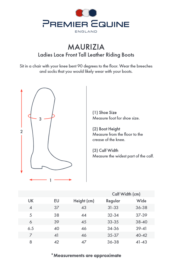 PREMIER EQUINE Maurizia Ladies Lace Front Tall Leather Riding Boot - Navy - Delivery 2nd week in April - Equisafety