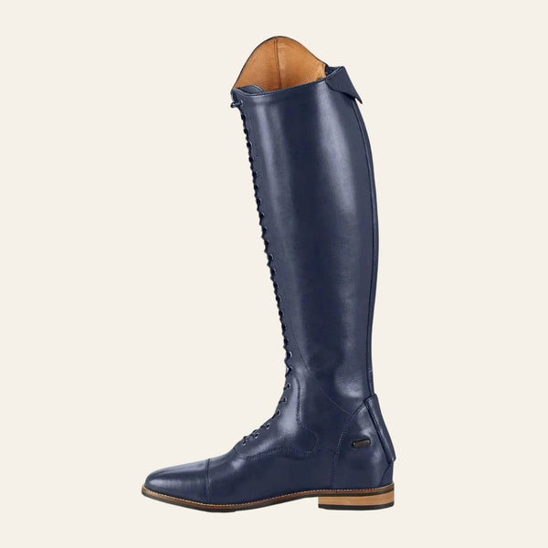 PREMIER EQUINE Maurizia Ladies Lace Front Tall Leather Riding Boot - Navy - In stock 8th April - Equisafety