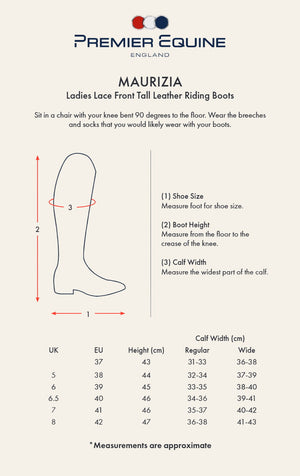 PREMIER EQUINE Maurizia Ladies Lace Front Tall Leather Riding Boot - Navy - In stock 8th April - Equisafety