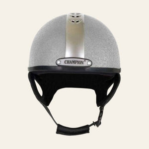 Equisafety pro ultimate snell jockey riding hat silver matt