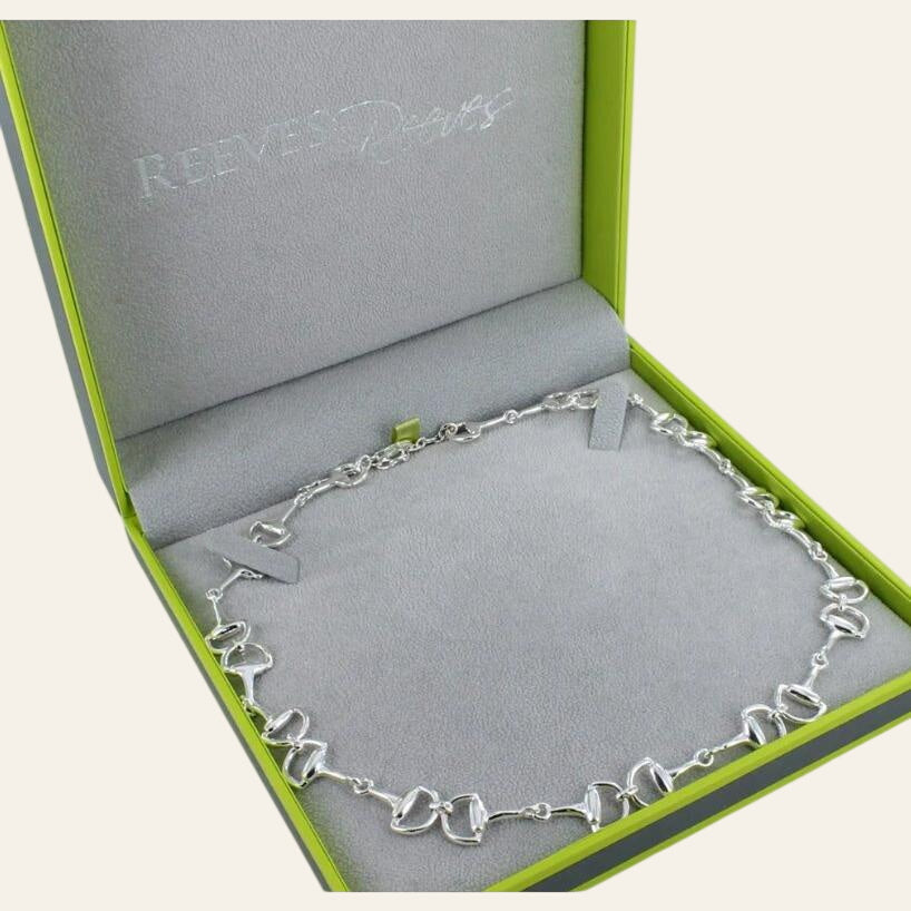 Reeves and Reeves Classic large sterling silver snaffle necklace - Equisafety