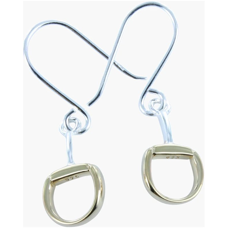 Reeves and Reeves Sterling Silver Snaffle Bit Drop Earrings - Equisafety