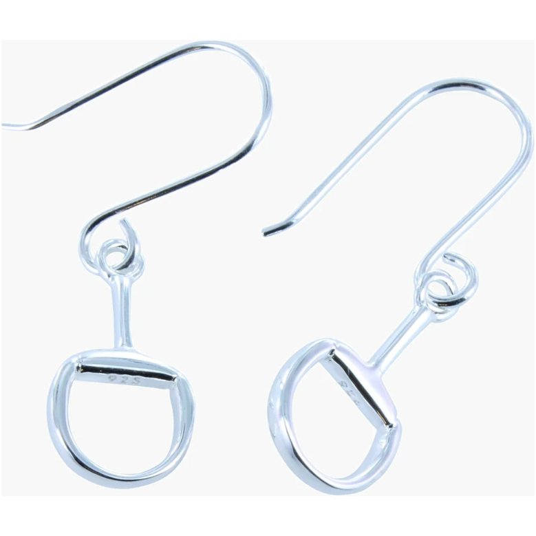 Reeves and Reeves Sterling Silver Snaffle Bit Drop Earrings - Equisafety