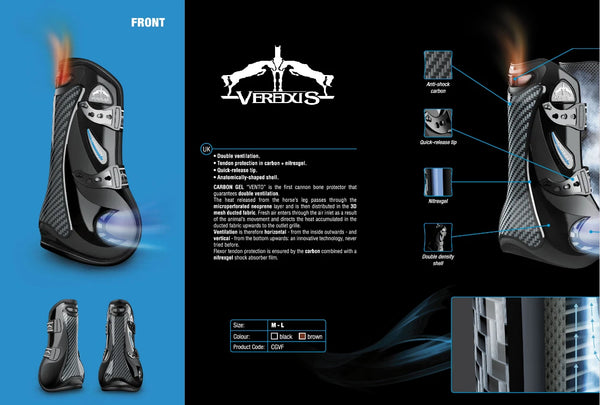 Veredus Tendon Boots Carbon Gel Vento Color Edition - Pink