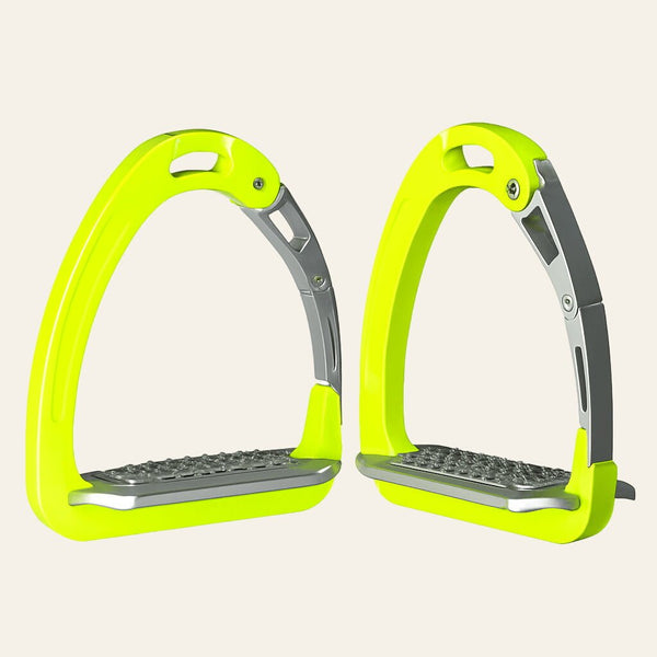 Equisafety safety stirrups double arm degree footplate black