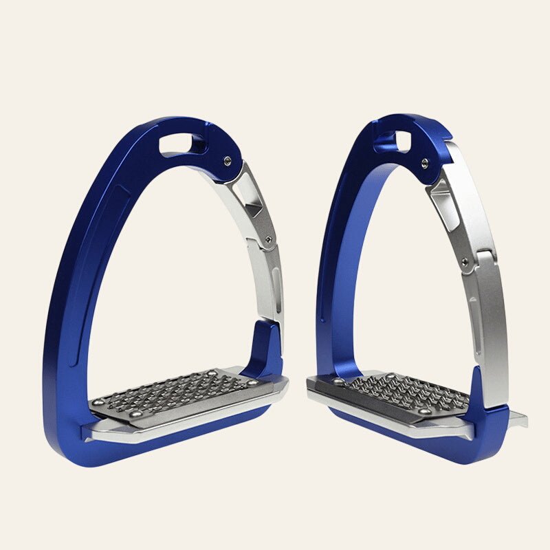 equisafety caballus safety stirrups double arm action degree inclination black