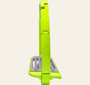 Equisafety safety stirrups single arm degree footplate hi vis pink