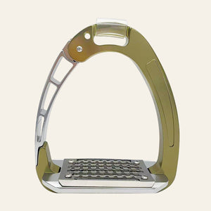 Equisafety safety stirrups single arm degree footplate hi vis pink