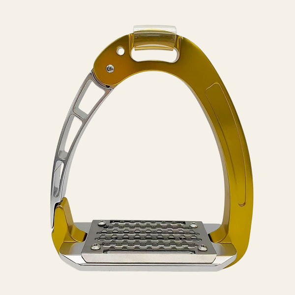 Equisafety safety stirrups single arm degree footplate navy