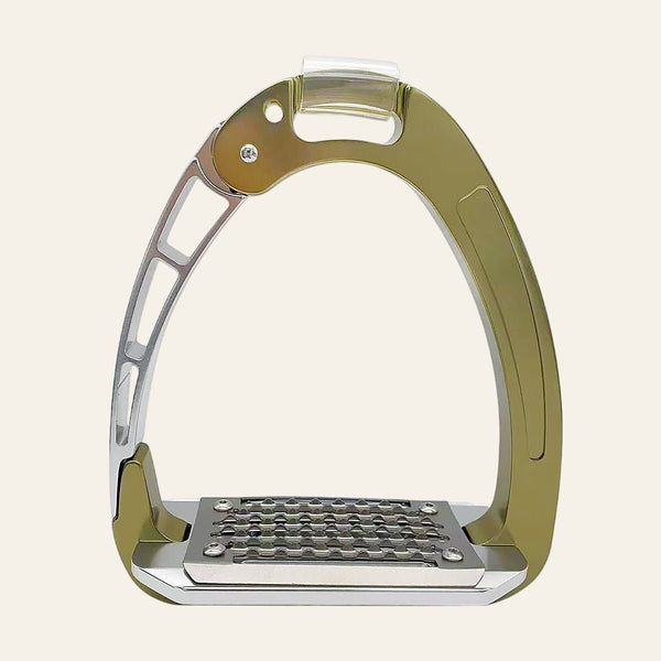 Equisafety safety stirrups single arm degree footplate red
