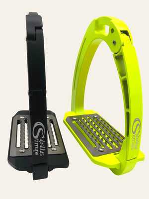 Equisafety safety stirrups single arm degree footplate red