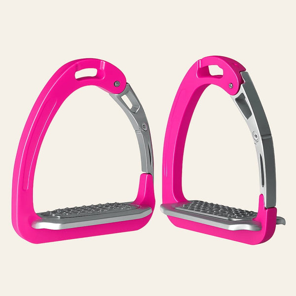 Equisafety safety stirrups single arm degree footplate red