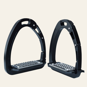 Equisafety safety stirrups single arm degree footplate red