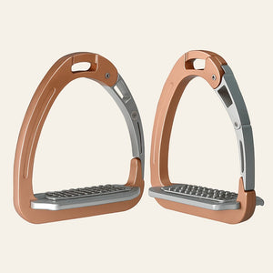 Equisafety safety stirrups single arm degree footplate red