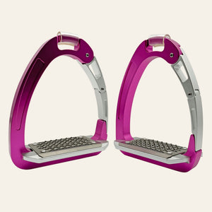 Equisafety safety stirrups single arm degree footplate red