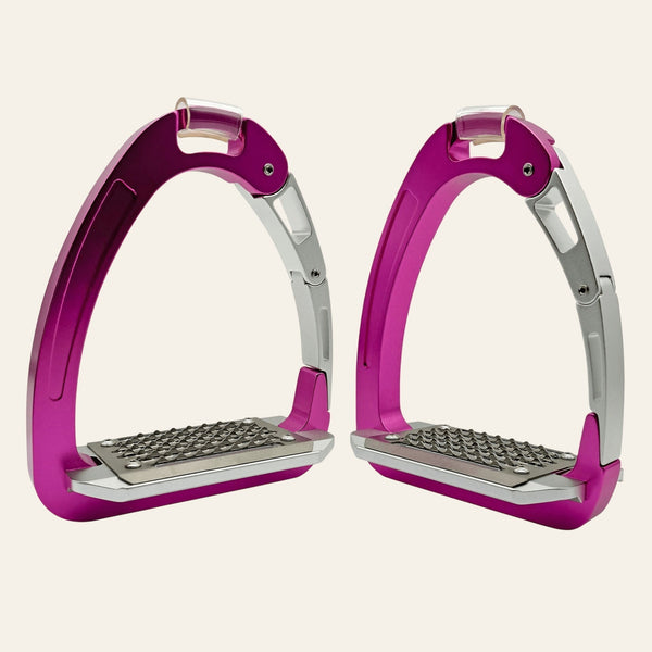 Equisafety safety stirrups single arm degree footplate red