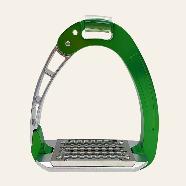 Equisafety safety stirrups single arm degree footplate red