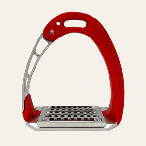 Equisafety safety stirrups single arm degree footplate red