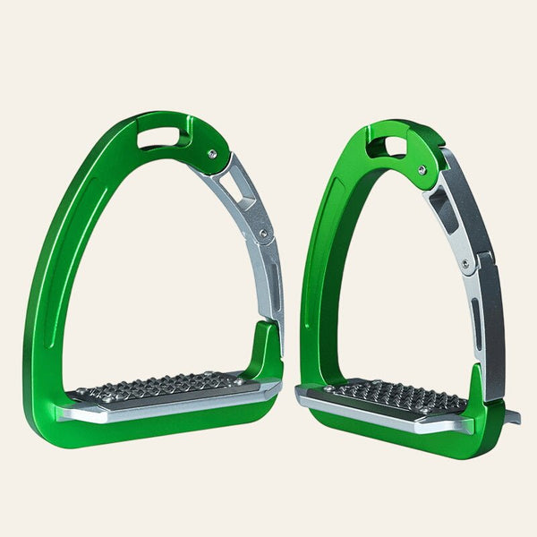 Equisafety safety stirrups single arm degree footplate red