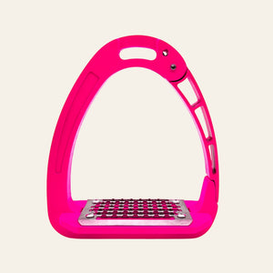 Equisafety safety stirrups single arm degree footplate red